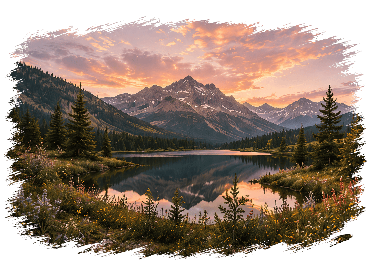 A painted mountain lake at first light, the Wildbrush Collective research and analysis