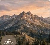 Mountain ridge at sunrise